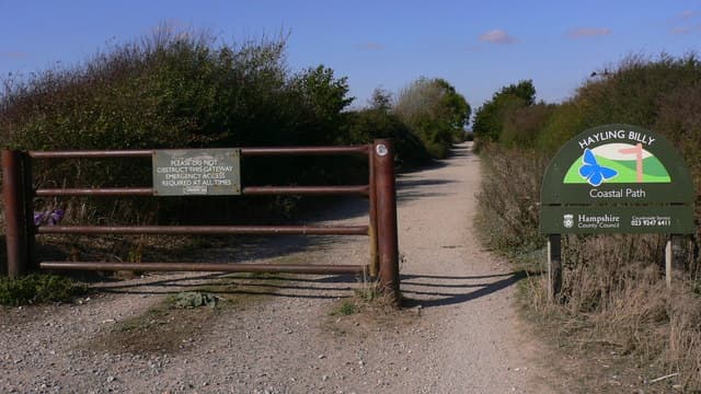 Hayling Billy Coastal Path — former railway line now a walking and cycling trail along the shore
